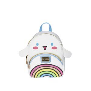 Hello Kitty Cinnamoroll 3D Mini Backpack White 10" Faux Leather Girls Women